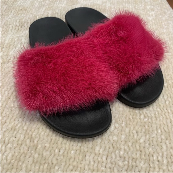 Givenchy Mink Fur Slide Sandal - Picture 2 of 6